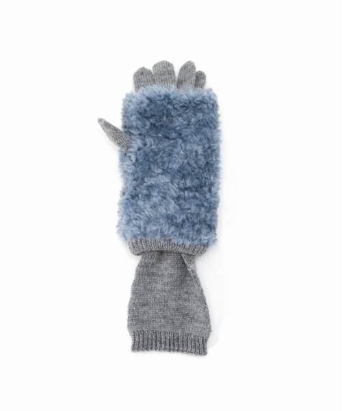 CONTROL FREAK / CTFK（コントロールフリーク）の「CONTROL FREAK(コントロールフリーク)ニットファー3wayグローブ（手袋・レディース・ブルー/アイボリー/チャコール・FREE）」の11枚目の写真