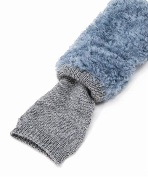 CONTROL FREAK / CTFK（コントロールフリーク）の「CONTROL FREAK(コントロールフリーク)ニットファー3wayグローブ（手袋・レディース・ブルー/アイボリー/チャコール・FREE）」の13枚目の写真