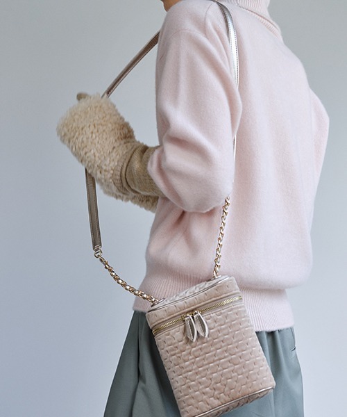 CONTROL FREAK / CTFK（コントロールフリーク）の「CONTROL FREAK(コントロールフリーク)ニットファー3wayグローブ（手袋・レディース・ブルー/アイボリー/チャコール・FREE）」の4枚目の写真