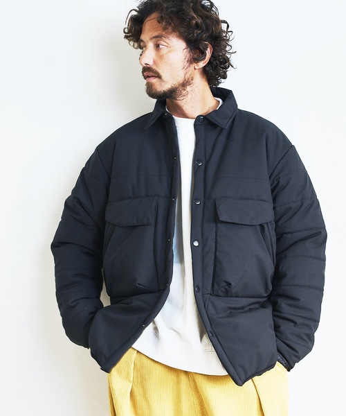 COMMONWARE:POLYESTER STRETCH BIG POCKET QUILTINGJKT