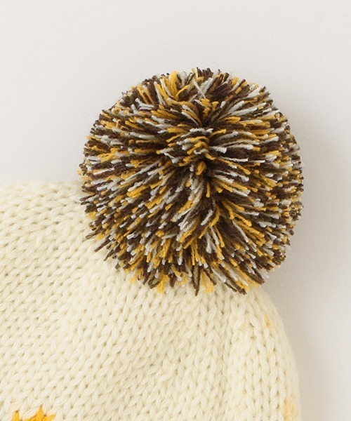 kladskap（クレードスコープ）の「配色ニット帽（ニットキャップ/ビーニー・キッズ・ダークブラウン/モスグリーン・M/L）」の5枚目の写真