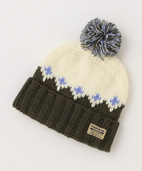 kladskap（クレードスコープ）の「配色ニット帽（ニットキャップ/ビーニー・キッズ・ダークブラウン/モスグリーン・M/L）」の19枚目の写真