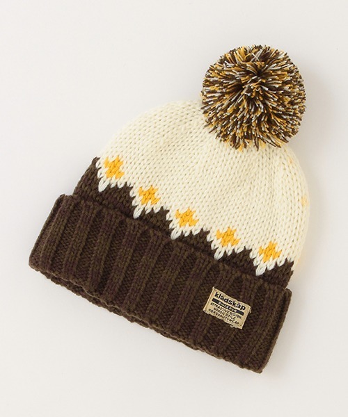 kladskap（クレードスコープ）の「配色ニット帽（ニットキャップ/ビーニー・キッズ・ダークブラウン/モスグリーン・M/L）」の18枚目の写真
