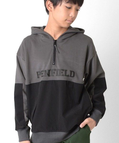 PEN FIELD(ペンフィールド)の「【Penfield】マイクロフリース・ハーフジップパーカー(パーカー・キッズ・イエロー/チャコールグレー/グレー/カーキ・140cm/150cm/160cm/170cm)」の1枚目の写真