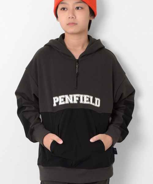 PEN FIELD(ペンフィールド)の「【Penfield】マイクロフリース・ハーフジップパーカー(パーカー・キッズ・イエロー/チャコールグレー/グレー/カーキ・140cm/150cm/160cm/170cm)」の2枚目の写真