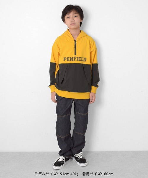 PEN FIELD(ペンフィールド)の「【Penfield】マイクロフリース・ハーフジップパーカー(パーカー・キッズ・イエロー/チャコールグレー/グレー/カーキ・140cm/150cm/160cm/170cm)」の10枚目の写真