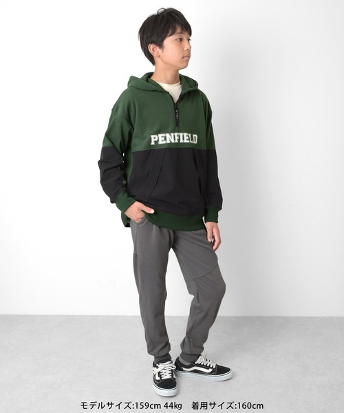 PEN FIELD(ペンフィールド)の「【Penfield】マイクロフリース・ハーフジップパーカー(パーカー・キッズ・イエロー/チャコールグレー/グレー/カーキ・140cm/150cm/160cm/170cm)」の17枚目の写真