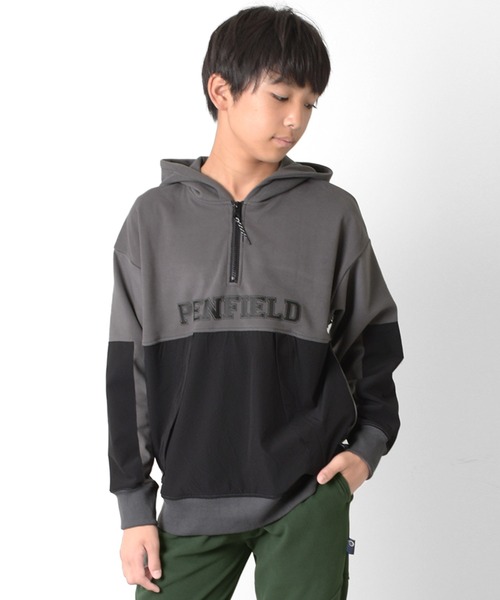 PEN FIELD(ペンフィールド)の「【Penfield】マイクロフリース・ハーフジップパーカー(パーカー・キッズ・イエロー/チャコールグレー/グレー/カーキ・140cm/150cm/160cm/170cm)」の13枚目の写真