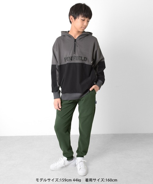 PEN FIELD(ペンフィールド)の「【Penfield】マイクロフリース・ハーフジップパーカー(パーカー・キッズ・イエロー/チャコールグレー/グレー/カーキ・140cm/150cm/160cm/170cm)」の14枚目の写真