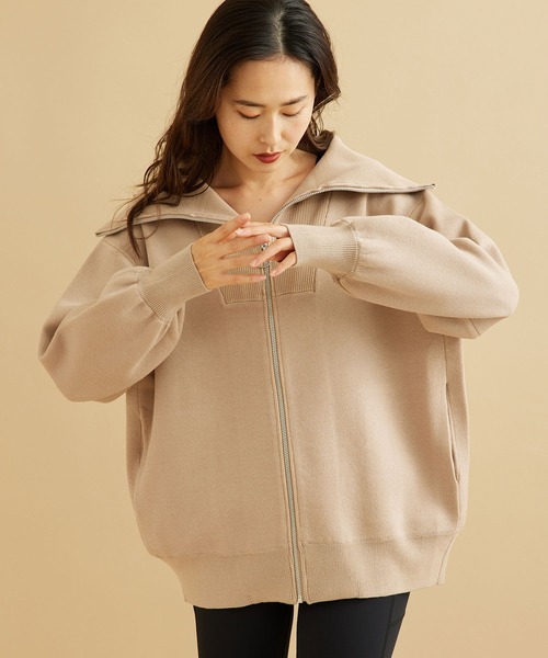 NERGY(ナージー)の「セーラーカラーZIPブルゾン(ブルゾン・レディース・ブラック/イエロー/ベージュ・FREE)」の3枚目の写真