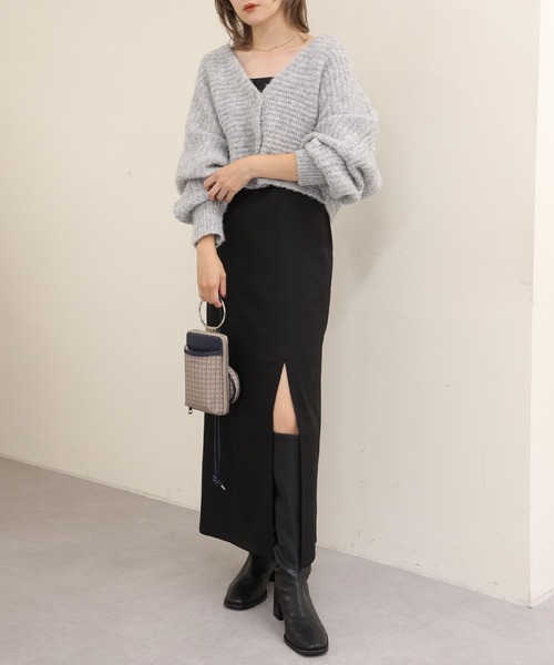 one after another NICE CLAUP（ワンアフターアナザーナイスクラップ）の「【新色追加】Iラインスリットキャミワンピース（ワンピース・レディース・ブラウン系その他/アイボリー/ピンク/ブラック・SMALL/MEDIUM）」の13枚目の写真