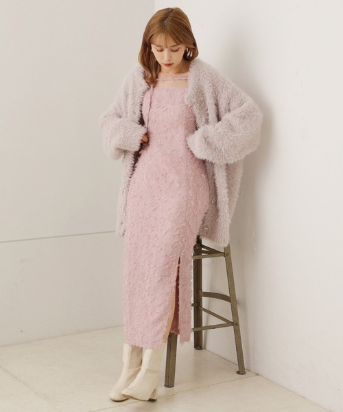 one after another NICE CLAUP（ワンアフターアナザーナイスクラップ）の「【新色追加】Iラインスリットキャミワンピース（ワンピース・レディース・ブラウン系その他/アイボリー/ピンク/ブラック・SMALL/MEDIUM）」の14枚目の写真