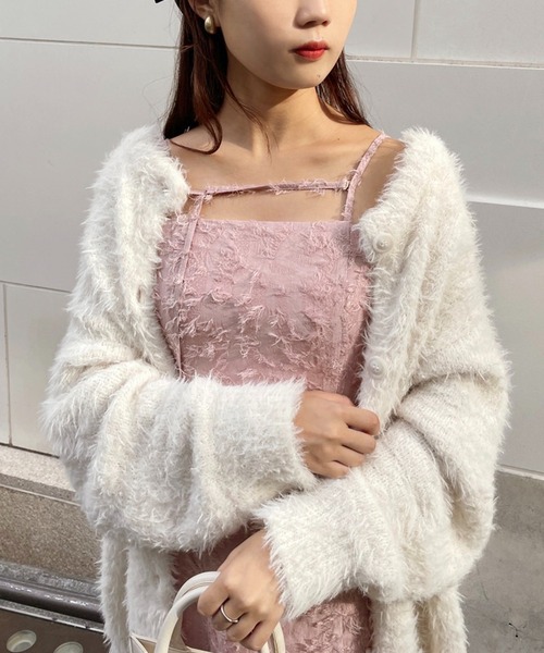 one after another NICE CLAUP（ワンアフターアナザーナイスクラップ）の「【新色追加】Iラインスリットキャミワンピース（ワンピース・レディース・ブラウン系その他/アイボリー/ピンク/ブラック・SMALL/MEDIUM）」の15枚目の写真