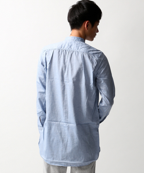 ABAHOUSE（アバハウス）の「リネン混バンドカラーシャツ（シャツ/ブラウス・メンズ・ホワイト/サックスブルー・2/3）」の19枚目の写真