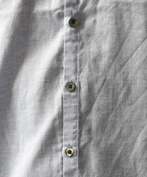 ABAHOUSE（アバハウス）の「リネン混バンドカラーシャツ（シャツ/ブラウス・メンズ・ホワイト/サックスブルー・2/3）」の14枚目の写真