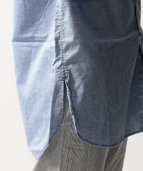 ABAHOUSE（アバハウス）の「リネン混バンドカラーシャツ（シャツ/ブラウス・メンズ・ホワイト/サックスブルー・2/3）」の15枚目の写真