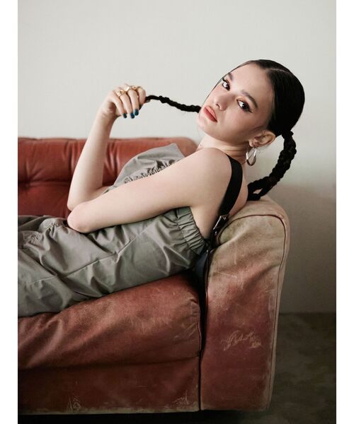 EVRIS（エヴリス）の「ドロストデザインワンピース（ワンピース・レディース・グレー/ブラック/ブルー/カーキ・FREE）」の20枚目の写真