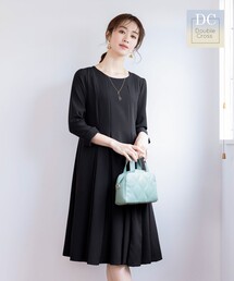 【ダブルクロス】【洗える】ラインワンピース