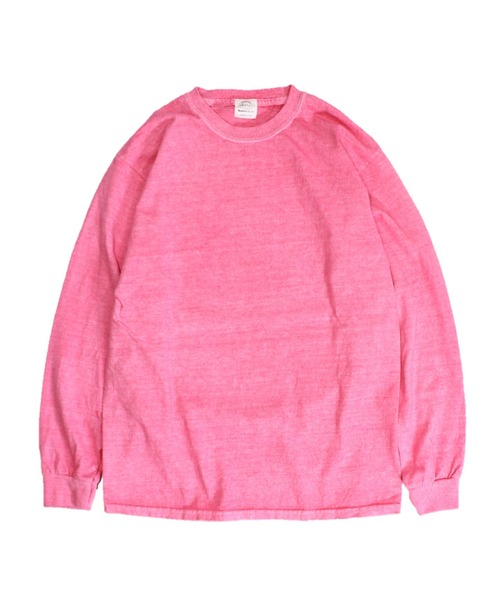 TOWNCRAFT（タウンクラフト）の「TOWNCRAFT / タウンクラフト PIGMENT LS TEE ヴィンテージ加工 長袖Tシャツ（Tシャツ/カットソー・メンズ・ライトグリーン/スモークピンク/ネイビー/ライトパープル/ブルーグレー/ベージュ/グリーン/ブラック/パープル・XX-LARGE/LARGE/X-LARGE/MEDIUM）」の9枚目の写真