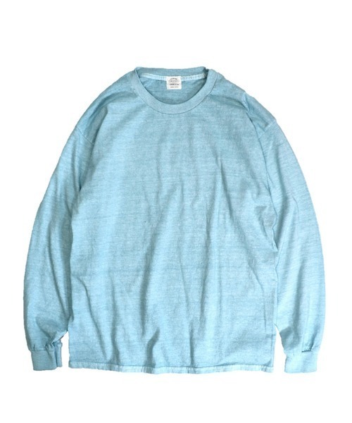 TOWNCRAFT（タウンクラフト）の「TOWNCRAFT / タウンクラフト PIGMENT LS TEE ヴィンテージ加工 長袖Tシャツ（Tシャツ/カットソー・メンズ・ライトグリーン/スモークピンク/ネイビー/ライトパープル/ブルーグレー/ベージュ/グリーン/ブラック/パープル・XX-LARGE/LARGE/X-LARGE/MEDIUM）」の3枚目の写真