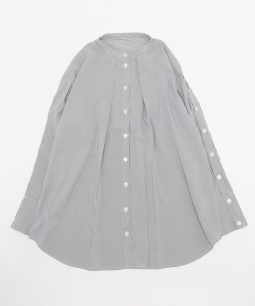 STYLEBLOCK(スタイルブロック)の「先染めストライプオープンスリーブブラウス(シャツ/ブラウス・レディース・ベージュ/ライトブルー/ピンク/ブラック/グリーン/ホワイト系その他・M)」の3枚目の写真