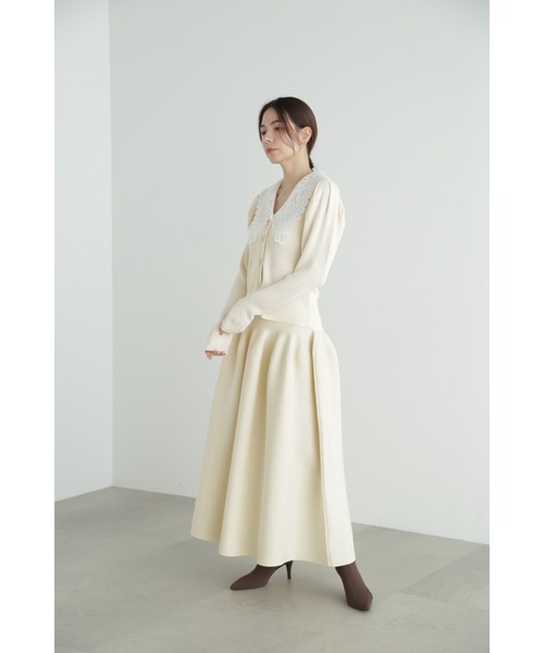 JILL STUART（ジルスチュアート）の「◆レースカラーニットカーディガン（カーディガン/ボレロ・レディース・ブルー/ブラック/ホワイト・FREE）」の4枚目の写真