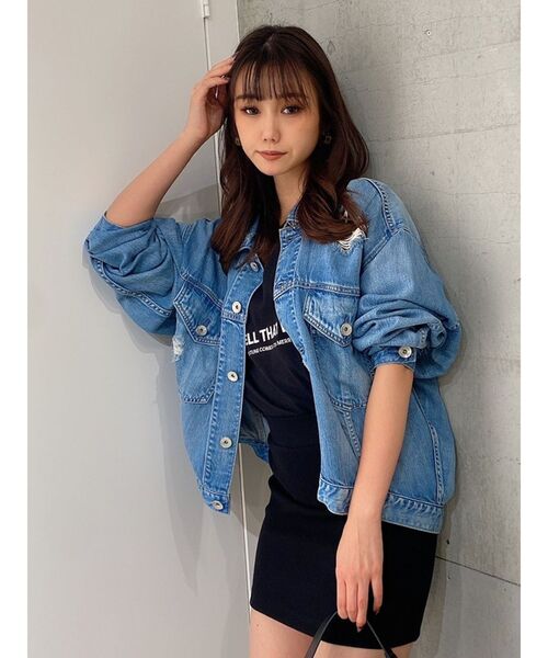 GYDA（ジェイダ）の「BACK GY PEACE BIG Tシャツ（Tシャツ/カットソー・レディース・ブラック/オフホワイト/ピンク・FREE）」の12枚目の写真
