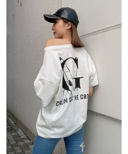 GYDA（ジェイダ）の「BACK GY PEACE BIG Tシャツ（Tシャツ/カットソー・レディース・ブラック/オフホワイト/ピンク・FREE）」の16枚目の写真