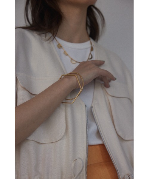 BLACK BY MOUSSY（ブラックバイマウジー）の「two types bangle（トゥタイプスバングル）（バングル/リストバンド・レディース・ゴールド・FREE）」の6枚目の写真