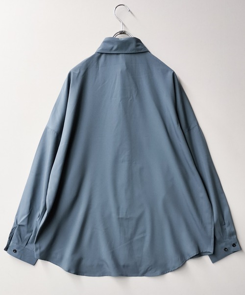 Starting Over（スターティングオーバー）の「ポリストレッチネクタイ付きビッグシルエットシャツ/レディース メンズ（シャツ/ブラウス・メンズ・ホワイト/ブラック/グレー・M/L/XL）」の9枚目の写真