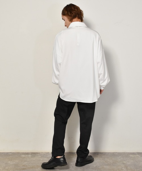 Starting Over（スターティングオーバー）の「ポリストレッチネクタイ付きビッグシルエットシャツ/レディース メンズ（シャツ/ブラウス・メンズ・ホワイト/ブラック/グレー・M/L/XL）」の18枚目の写真