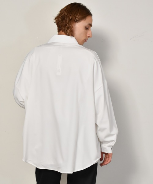 Starting Over（スターティングオーバー）の「ポリストレッチネクタイ付きビッグシルエットシャツ/レディース メンズ（シャツ/ブラウス・メンズ・ホワイト/ブラック/グレー・M/L/XL）」の15枚目の写真
