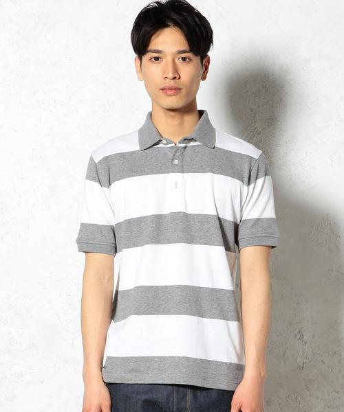 green label relaxing（グリーンレーベルリラクシング）の「US/C WIDE/BOR ポロシャツ S/S◆（ポロシャツ・メンズ・ネイビー/オリーブ/グレー・LARGE/X-LARGE/MEDIUM/SMALL）」の11枚目の写真