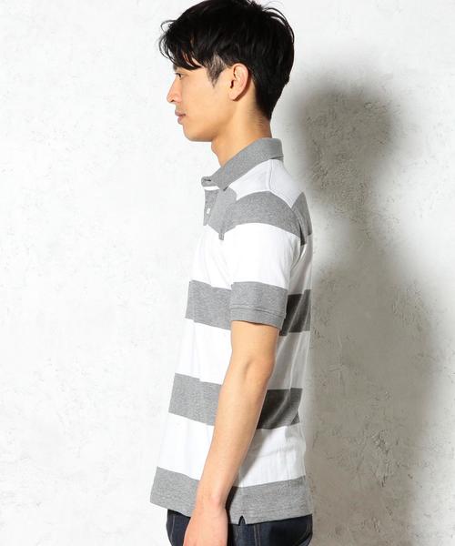 green label relaxing（グリーンレーベルリラクシング）の「US/C WIDE/BOR ポロシャツ S/S◆（ポロシャツ・メンズ・ネイビー/オリーブ/グレー・LARGE/X-LARGE/MEDIUM/SMALL）」の12枚目の写真