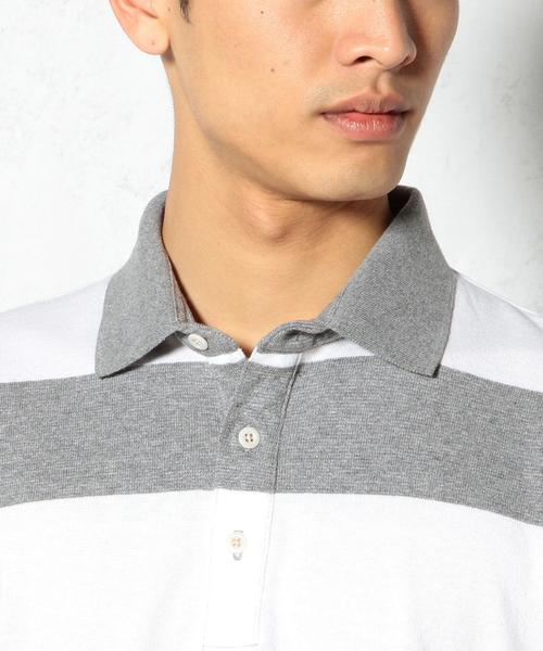 green label relaxing（グリーンレーベルリラクシング）の「US/C WIDE/BOR ポロシャツ S/S◆（ポロシャツ・メンズ・ネイビー/オリーブ/グレー・LARGE/X-LARGE/MEDIUM/SMALL）」の14枚目の写真