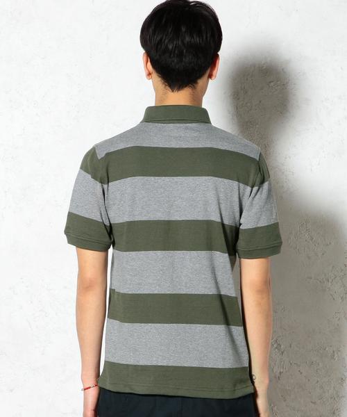 green label relaxing（グリーンレーベルリラクシング）の「US/C WIDE/BOR ポロシャツ S/S◆（ポロシャツ・メンズ・ネイビー/オリーブ/グレー・LARGE/X-LARGE/MEDIUM/SMALL）」の4枚目の写真