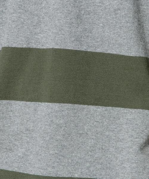 green label relaxing（グリーンレーベルリラクシング）の「US/C WIDE/BOR ポロシャツ S/S◆（ポロシャツ・メンズ・ネイビー/オリーブ/グレー・LARGE/X-LARGE/MEDIUM/SMALL）」の5枚目の写真