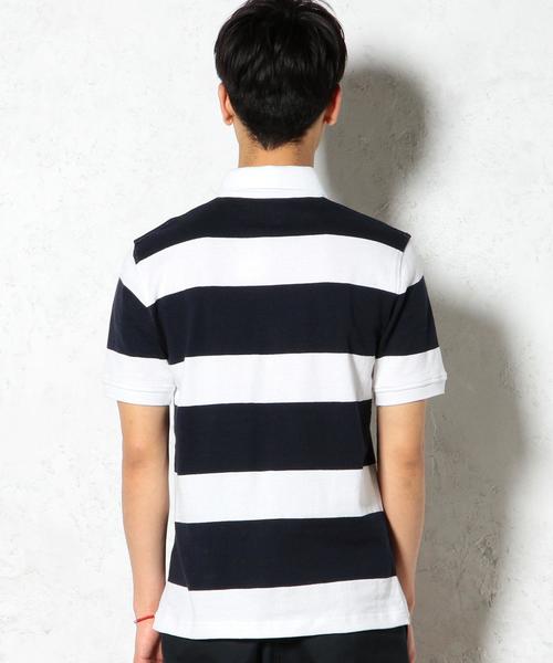 green label relaxing（グリーンレーベルリラクシング）の「US/C WIDE/BOR ポロシャツ S/S◆（ポロシャツ・メンズ・ネイビー/オリーブ/グレー・LARGE/X-LARGE/MEDIUM/SMALL）」の6枚目の写真