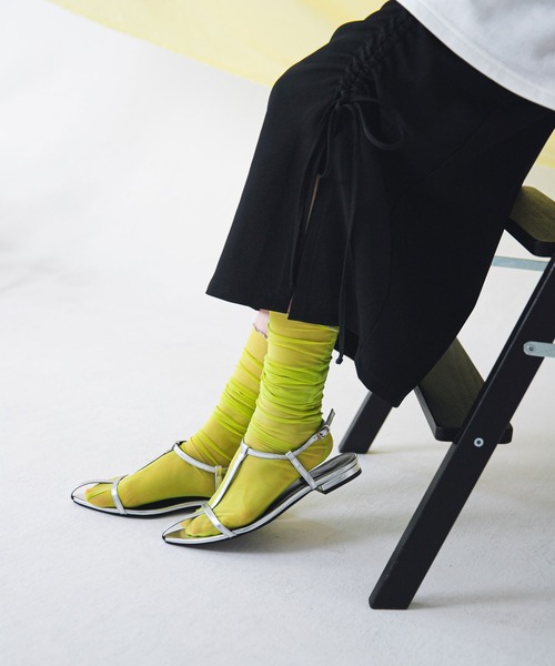 bohmal（ボマール）の「シアーカラフルソックス（ソックス/靴下・レディース・ブラック/ピンク/ライム/ブルー/アイボリー・FREE）」の11枚目の写真