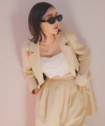 eimyistoireエイミーアイボリー テーラードジャケット フリル付き eimyistoireエイミーアイボリー テーラードジャケット フリル