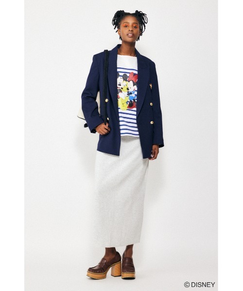 Disney SERIES CREATED by MUS(ディズニーシリーズクリエイテッドバイエムユーエス)の「MD BORDER LS Tシャツ(Tシャツ/カットソー・レディース・ホワイト/ネイビー・FREE)」の4枚目の写真