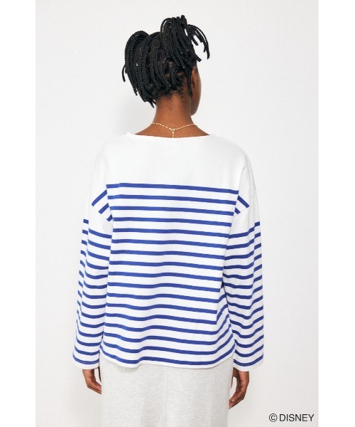 Disney SERIES CREATED by MUS(ディズニーシリーズクリエイテッドバイエムユーエス)の「MD BORDER LS Tシャツ(Tシャツ/カットソー・レディース・ホワイト/ネイビー・FREE)」の6枚目の写真
