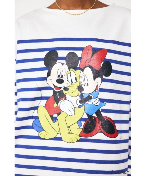 Disney SERIES CREATED by MUS(ディズニーシリーズクリエイテッドバイエムユーエス)の「MD BORDER LS Tシャツ(Tシャツ/カットソー・レディース・ホワイト/ネイビー・FREE)」の7枚目の写真