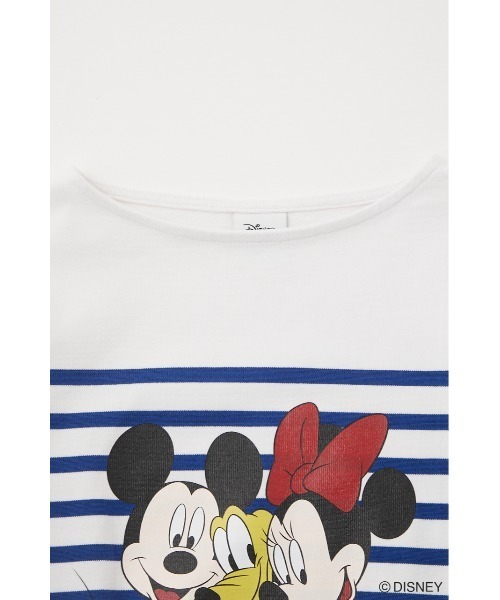 Disney SERIES CREATED by MUS(ディズニーシリーズクリエイテッドバイエムユーエス)の「MD BORDER LS Tシャツ(Tシャツ/カットソー・レディース・ホワイト/ネイビー・FREE)」の10枚目の写真