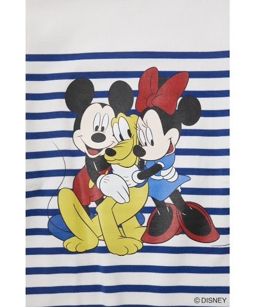 Disney SERIES CREATED by MUS(ディズニーシリーズクリエイテッドバイエムユーエス)の「MD BORDER LS Tシャツ(Tシャツ/カットソー・レディース・ホワイト/ネイビー・FREE)」の11枚目の写真