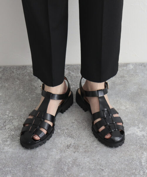 ARTESANOS（アルテサノス）の「【ARTESANOS/アルテサノス】レザーラグソールグルカサンダル（サンダル・レディース・ブラック/オフホワイト・38/37）」の5枚目の写真