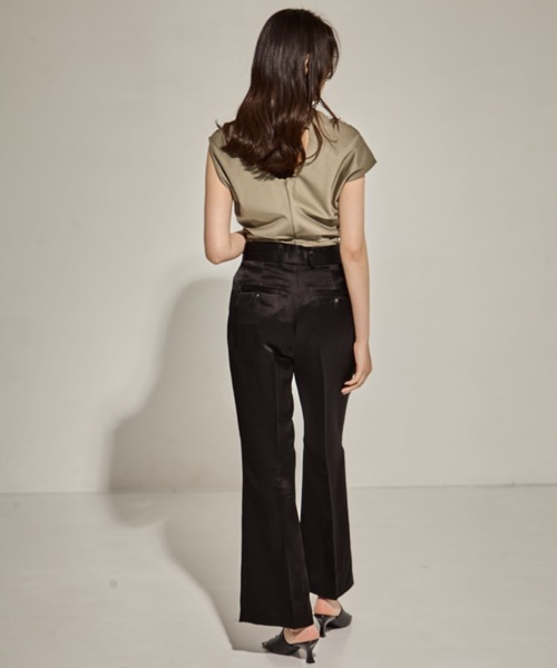 セール】【STUDIOUS/ステュディオス】リンクルサテンセミ