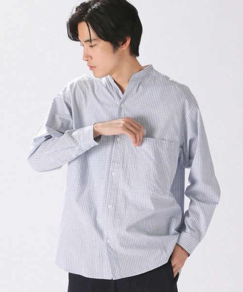 niko and...(ニコアンド)の「スキッパーアソート柄シャツ(シャツ/ブラウス・メンズ・サックスブルー/ライトブルー/ブルー・LARGE/MEDIUM)」の1枚目の写真