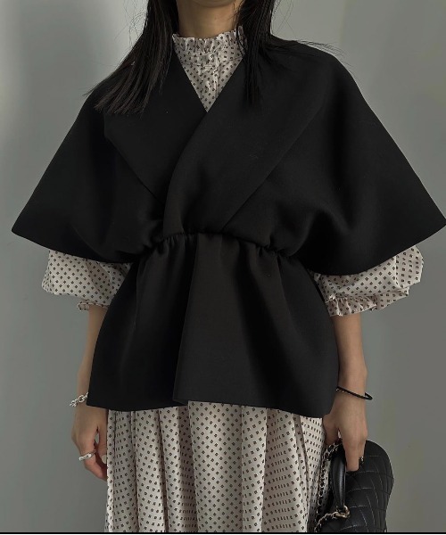 トップス AMERI PONCHO SILHOUETTE JERSEY TOP Ameri（アメリ）の「PONCHO SILHOUETTE JERSEY TOP（Tシャツ