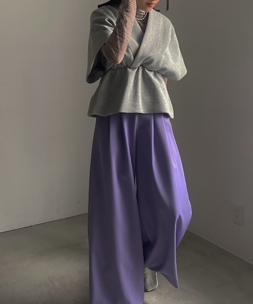 トップス AMERI PONCHO SILHOUETTE JERSEY TOP Ameri（アメリ）の「PONCHO SILHOUETTE JERSEY TOP（Tシャツ